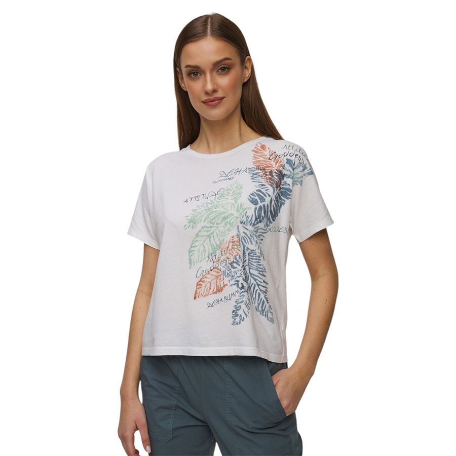 T-shirt maniche corte in cotone organico da donna Deha | D2246310001